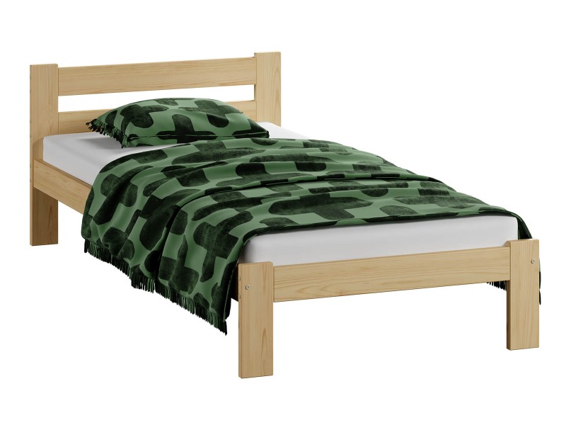 Postel z masivu VitBed 90x200cm Akio není lakovaná s roštem