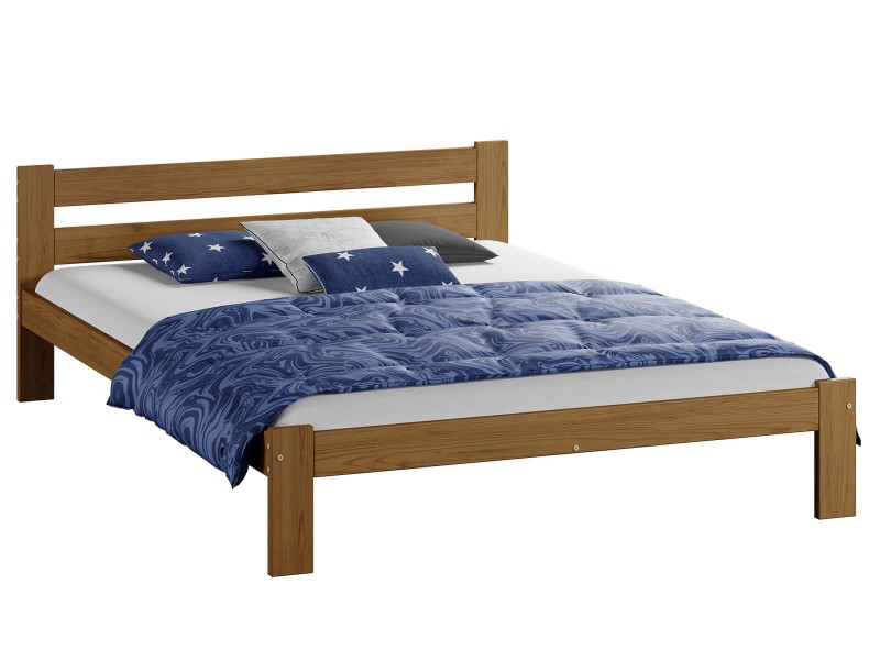 Postel z masivu VitBed 140x200cm Akio dub s roštem + Matrace Heka 140x200
