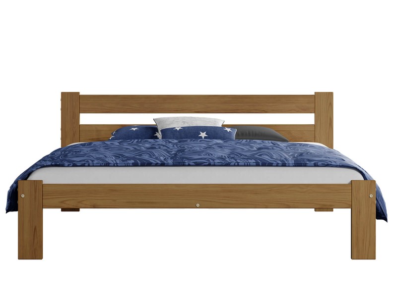 Postel z masivu VitBed 160x200 Akio dub s roštem + Matrace Heka 160x200