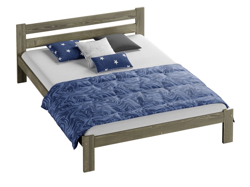 Postel z masivu VitBed 120x200cm Akio lanýžový dub s roštem