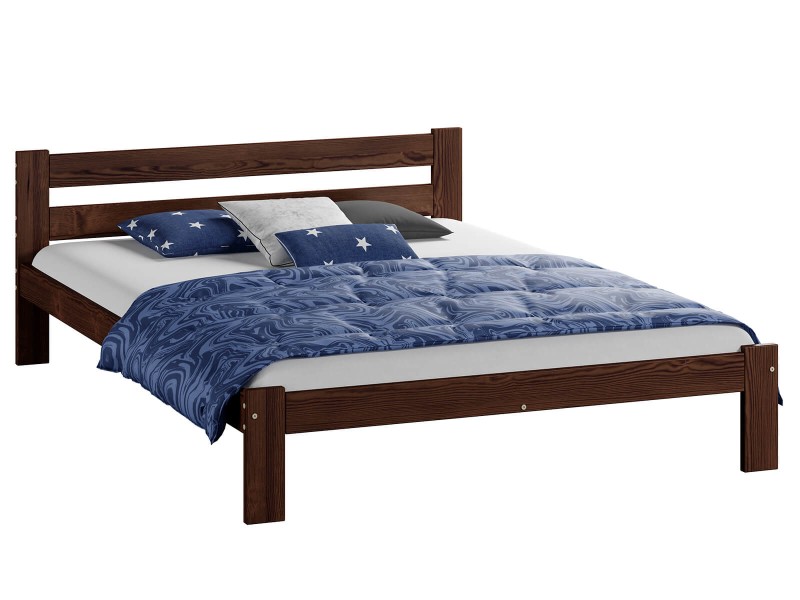 Postel z masivu VitBed 160x200 Akio ořech s roštem + Matrace Heka 160x200