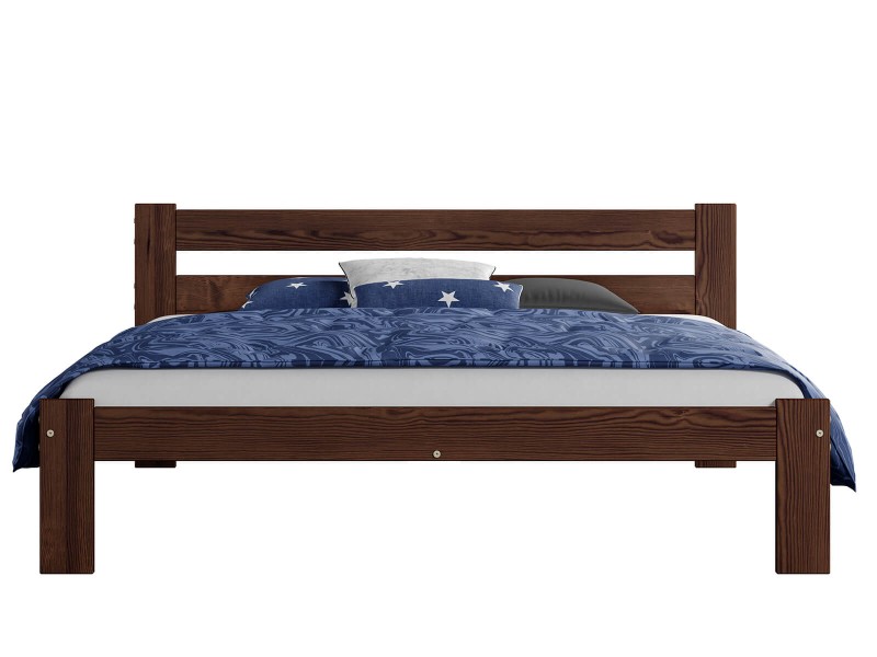 Postel z masivu VitBed 160x200 Akio ořech s roštem + Matrace Heka 160x200