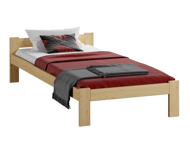 Postel z masivu VitBed 90x200 Isao není lakovaná s roštem