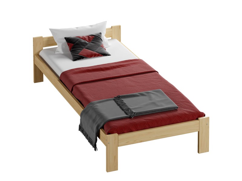 Postel z masivu VitBed 90x200 Isao není lakovaná s roštem