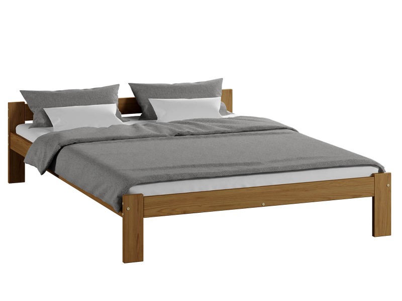 Postel z masivu VitBed 140x200 Isao dub s roštem + Matrace Heka 140x200