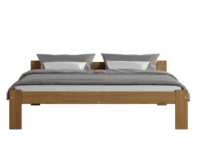 Postel z masivu VitBed 140x200 Isao dub s roštem + Matrace Heka 140x200