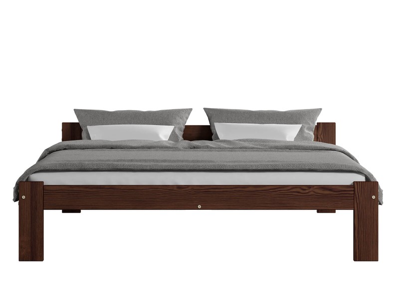 Postel z masivu VitBed 140x200 Isao ořech s roštem + Matrace Heka 140x200