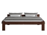Postel z masivu VitBed 160x200 Isao ořech s roštem + Matrace Heka 160x200