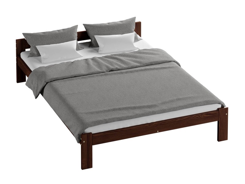 Postel z masivu VitBed 160x200 Isao ořech s roštem + Matrace Heka 160x200