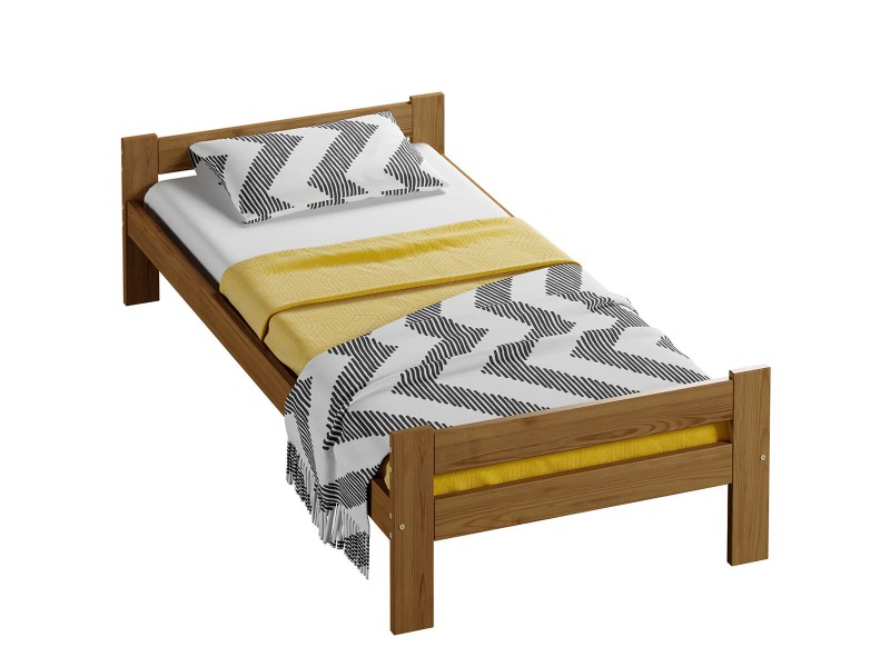 Postel z masivu VitBed 90x200 Fumi dub s roštem