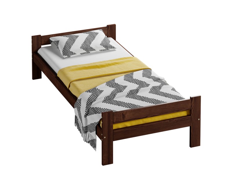 Postel z masivu VitBed 90x200 Fumi ořech s roštem
