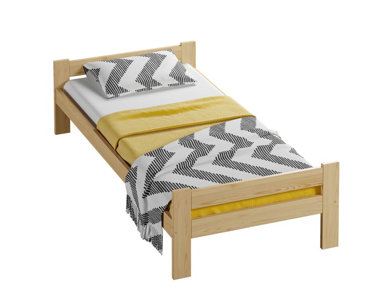 Postel z masivu VitBed 90x200 Fumi borovice s roštem + Matrace Kassandra 90x200