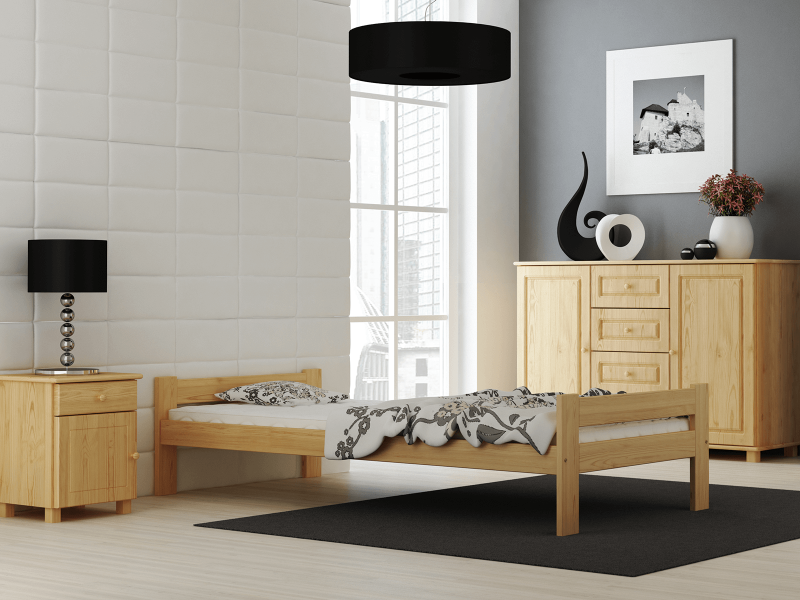 Postel z masivu VitBed 90x200 Fumi borovice s roštem + Matrace Kassandra 90x200