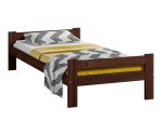 Postel z masivu VitBed 90x200 Fumi ořech s roštem + Matrace Kassandra 90x200