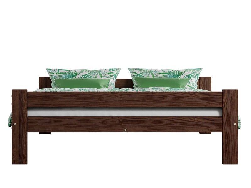 Postel z masivu VitBed 120x200 Fumi ořech s roštem + Matrace Kassandra 120x200