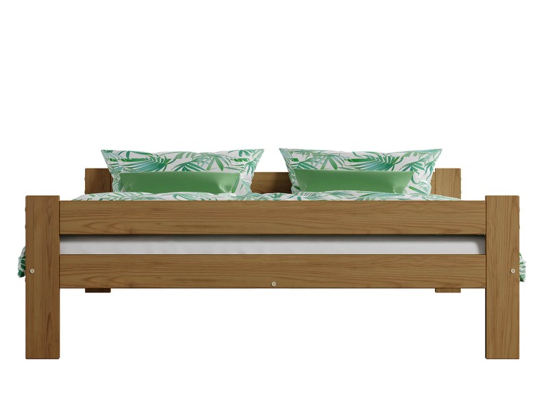 Postel z masivu VitBed 120x200 Fumi dub s roštem + Matrace Kassandra 120x200