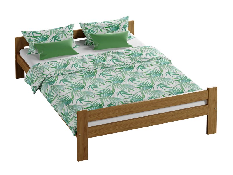 Postel z masivu VitBed 120x200 Fumi dub s roštem + Matrace Kassandra 120x200
