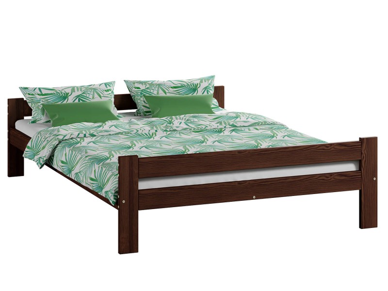 Postel z masivu VitBed 140x200 Fumi ořech s roštem + Matrace Kassandra 140x200