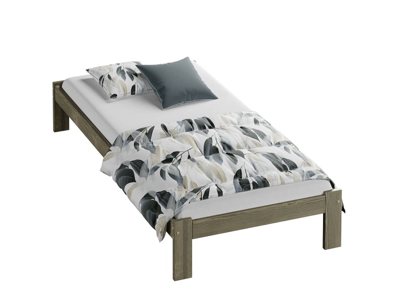 Postel z masivu VitBed 90x200 Anzu lanýžový dub s roštem