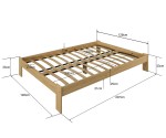 Postel z masivu 120x200 Adéla ořech s roštem