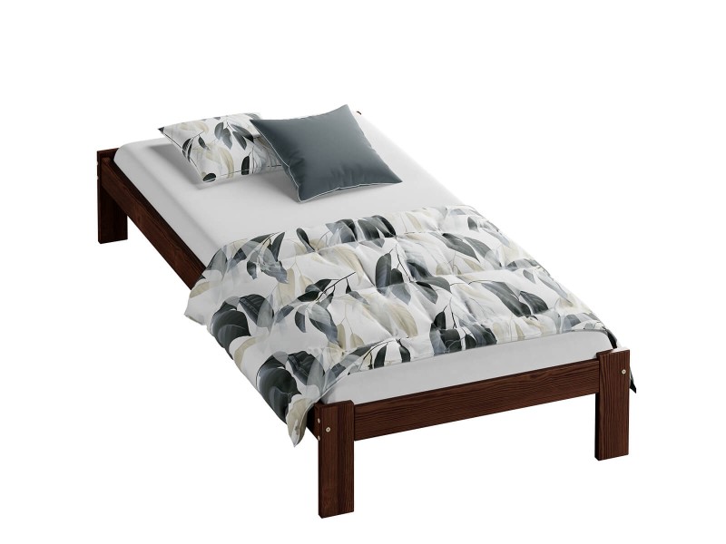 Postel z masivu VitBed 90x200 Anzu ořech s roštem + Matrace Karatos 90x200