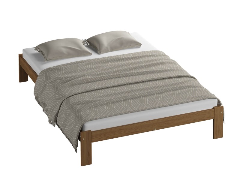 Postel z masivu VitBed 120x200 Anzu dub s roštem + Matrace Karatos 120x200