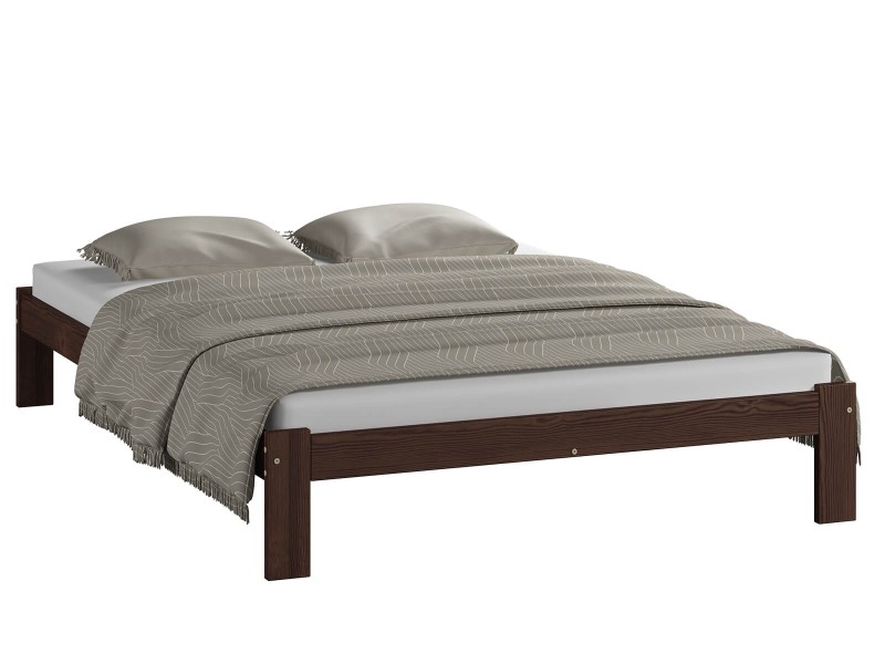 Postel z masivu VitBed 120x200 Anzu ořech s roštem + Matrace Karatos 120x200