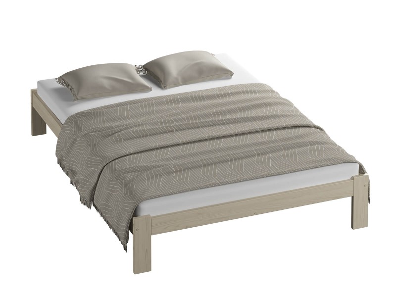 Postel z masivu VitBed 140x200 Anzu bílá borovice s roštem