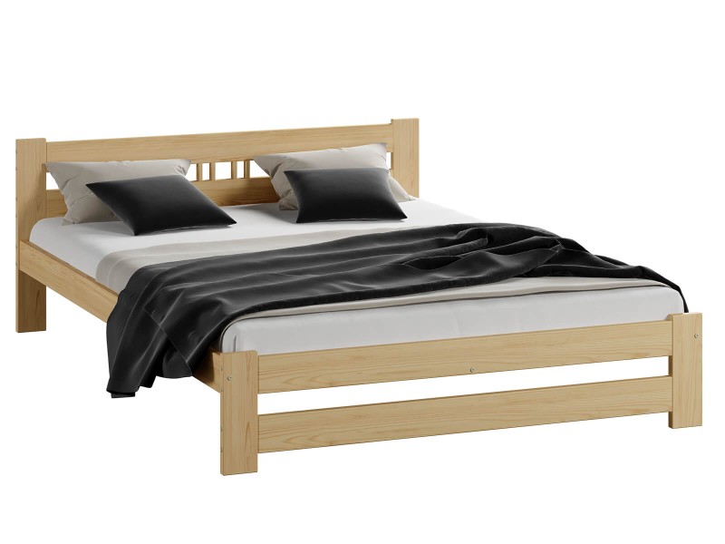 Postel z masivu VitBed 160x200 LUX borovice s roštem