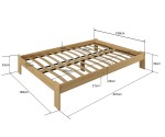 Postel z masivu 180x200 Adéla ořech s roštem