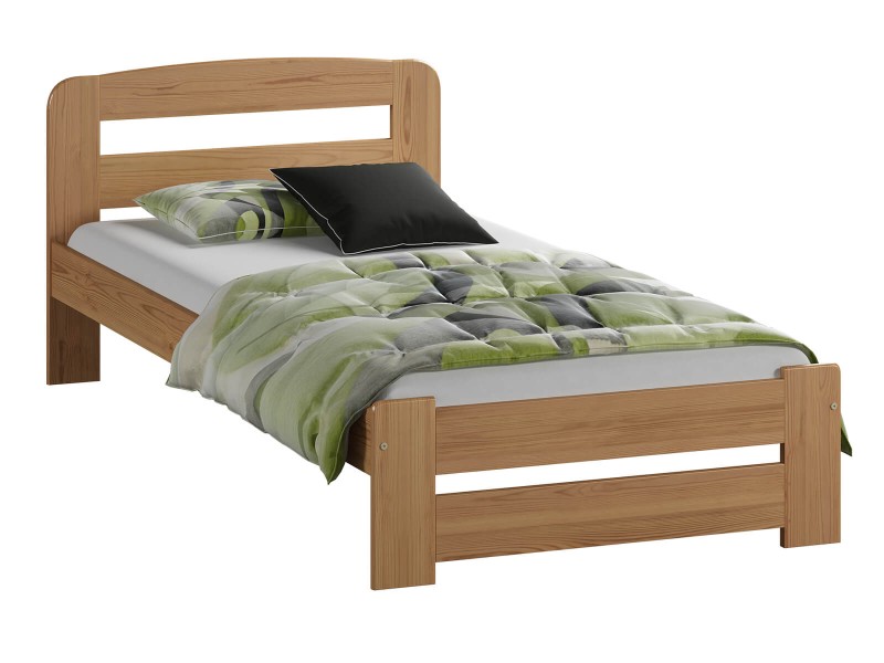 Postel z masivu 90x200 Saša olše s roštem