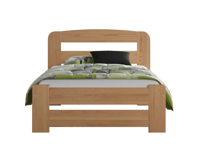 Postel z masivu 90x200 Saša olše s roštem