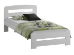 Postel z masivu 90x200 Saša bílá s roštem