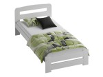 Postel z masivu 90x200 Saša bílá s roštem