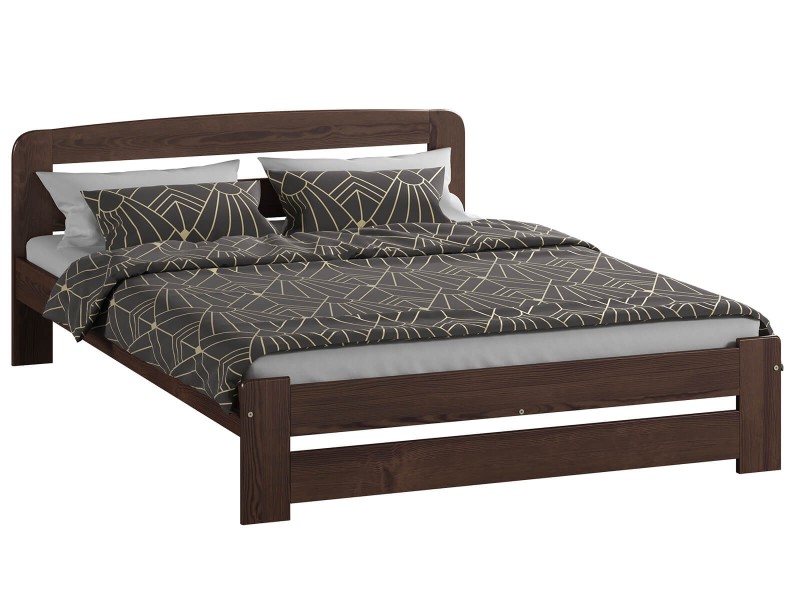Postel z masivu 140x200 Saša ořech s roštem