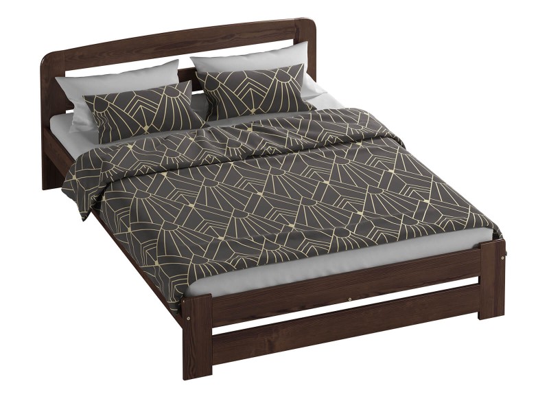 Postel z masivu 140x200 Saša ořech s roštem