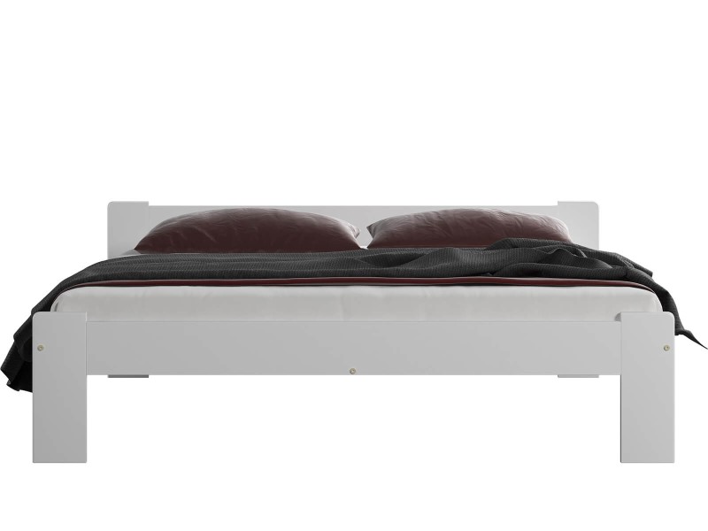 Postel z masivu 120x200 Jasněna bílá s roštem