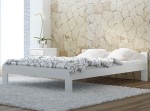 Postel z masivu 140x200 Jasněna bílá s roštem