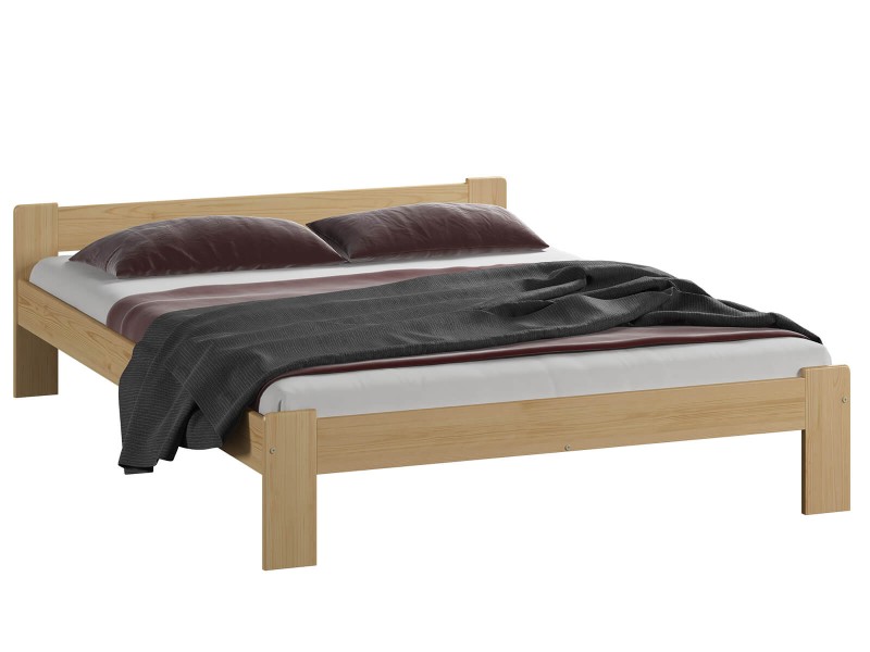 Postel z masivu 120x200 Jasněna borovice s roštem