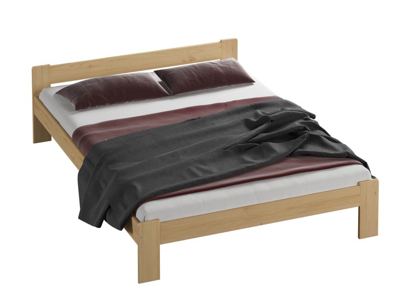 Postel z masivu 120x200 Jasněna borovice s roštem