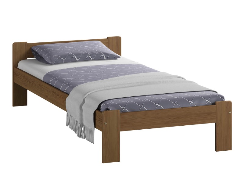 Postel z masivu 90x200 Jasněna dub s roštem