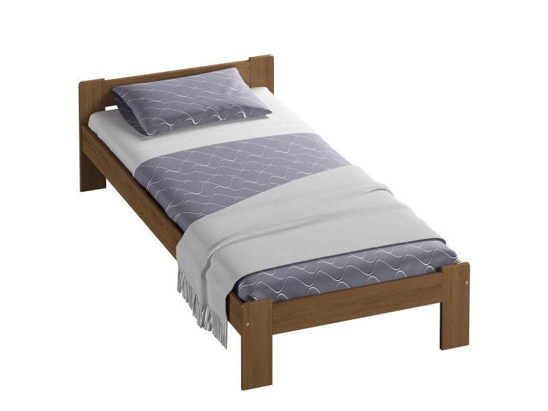 Postel z masivu 90x200 Jasněna dub s roštem