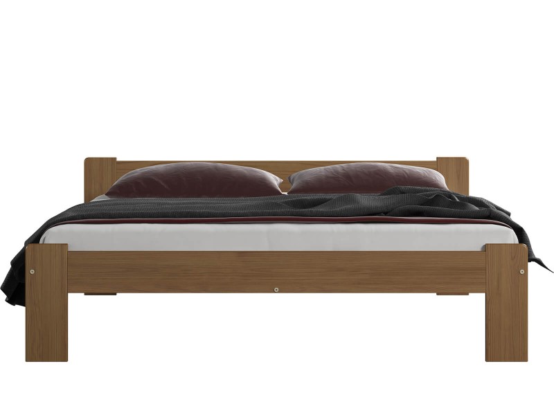 Postel z masivu 180x200 Jasněna dub s roštem