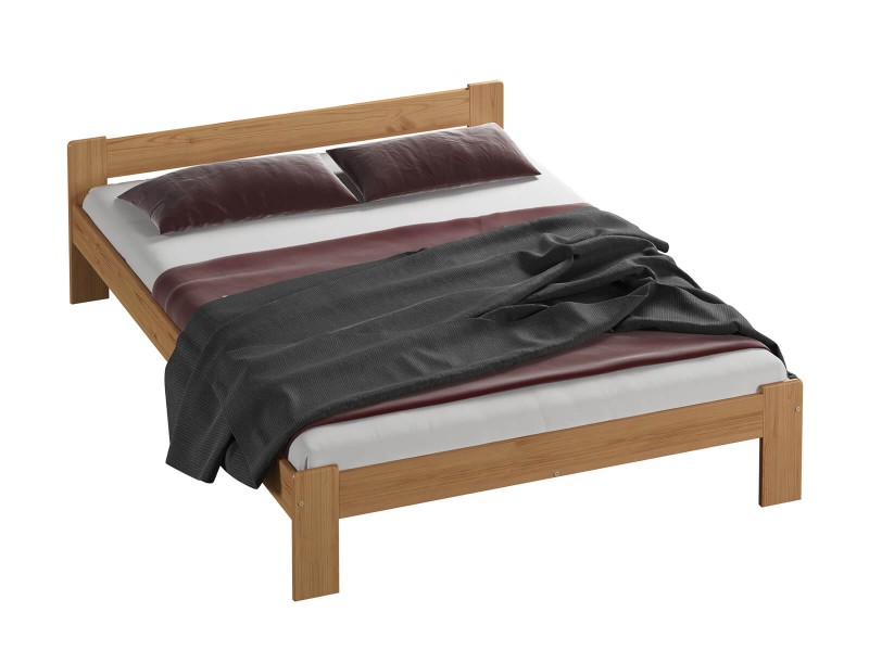 Postel z masivu 180x200 Jasněna olše s roštem