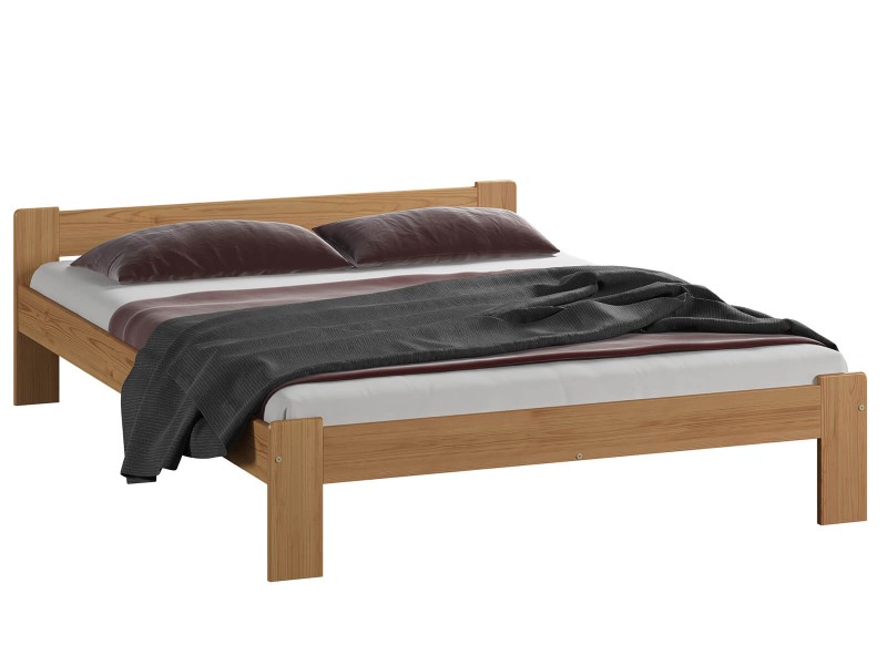 Postel z masivu 180x200 Jasněna olše s roštem