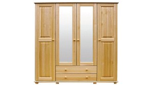 Šatní skříň 4Dč1 šířka 160 borovice