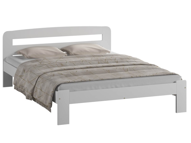 Postel z masivu 120x200 Marcelína bílá s roštem