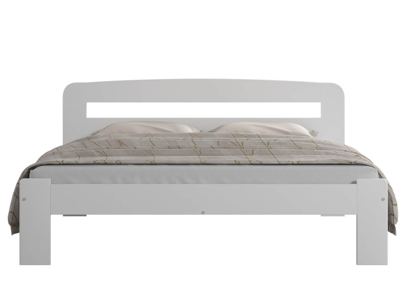 Postel z masivu 140x200 Marcelína bílá s roštem