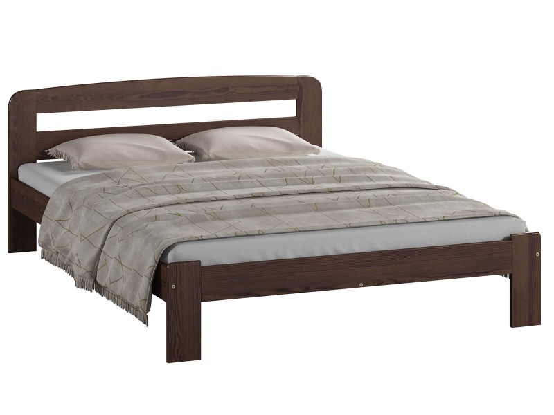Postel z masivu 180x200 Marcelína ořech s roštem