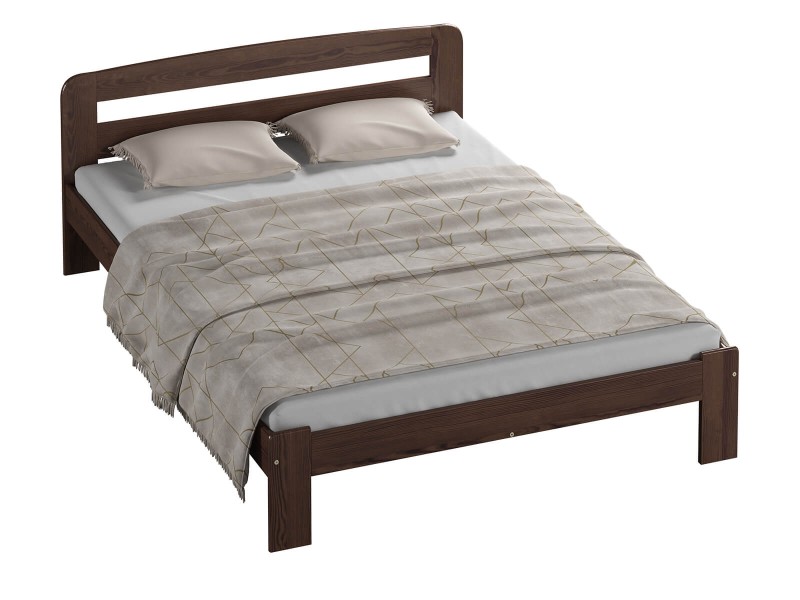 Postel z masivu 180x200 Marcelína ořech s roštem